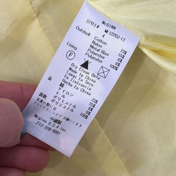 Boucle Tweed Blazer Chanel Style Jacket in Fringed Yellow HTF Super RARE - Picture 13 of 15